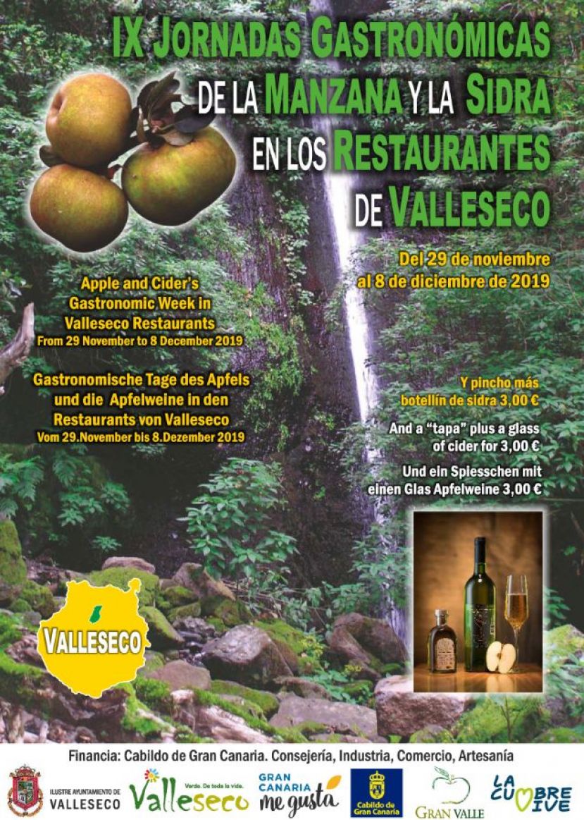 Empiezan las IX Jornadas Gastron&oacute;micas de la Manzana y la Sidra de Valleseco