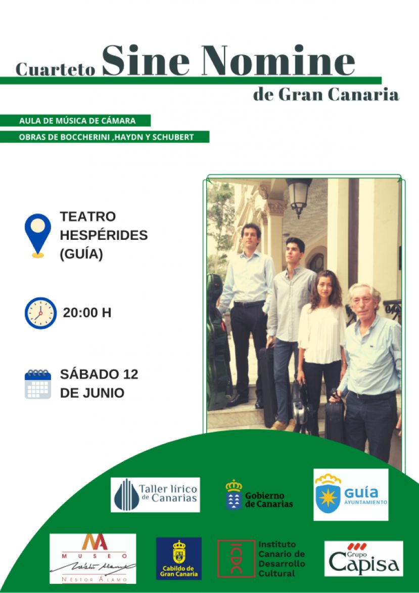 El Cuarteto Sine Nomine de GC ofrece un concierto en el Teatro Hesp&eacute;rides de Gu&iacute;a