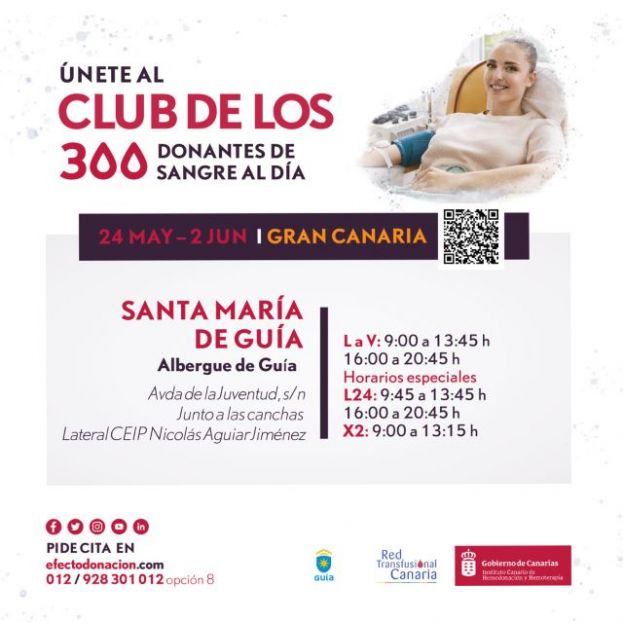 El ICHH comenzar&aacute; la campa&ntilde;a de donaci&oacute;n de sangre en Gu&iacute;a el pr&oacute;ximo lunes 24