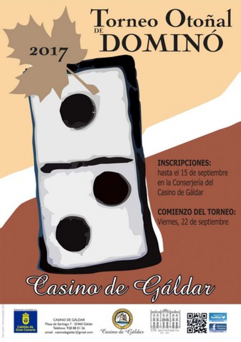 G&aacute;ldar: Abierta inscripci&oacute;n para el Torneo Oto&ntilde;al de domin&oacute; en el Casino