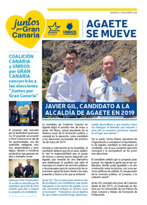 Agaete se mueve, segunda revista informativa de Coalición Canaria