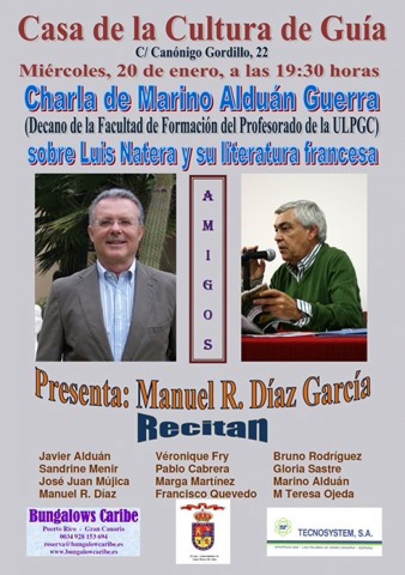 Gu&iacute;a: Marino Aldu&aacute;n Guerra participa este mi&eacute;rcoles en La Semana Nateraria