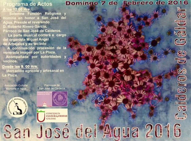 G&aacute;ldar: Caideros celebra este domingo su fiesta en honor a San Jos&eacute; del Agua