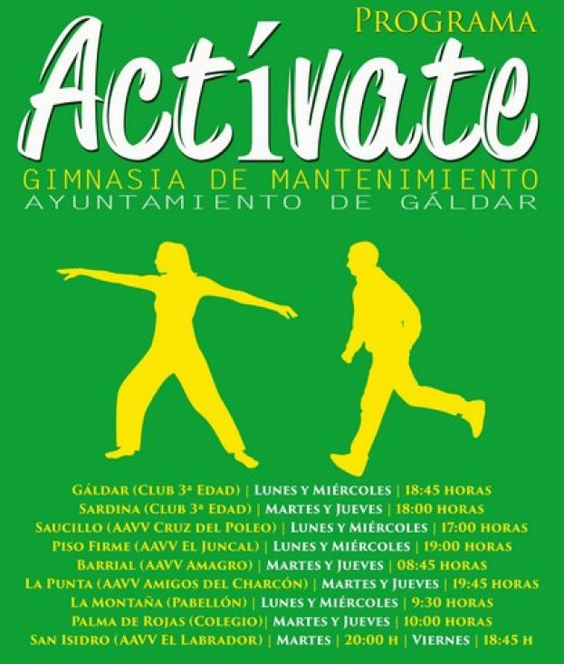 G&aacute;ldar: La Concejal&iacute;a de Deportes ampl&iacute;a por los barrios el programa &ldquo;Act&iacute;vate&rdquo;