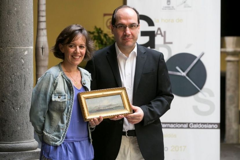 Presentado un &oacute;leo in&eacute;dito pintado por Benito P&eacute;rez Gald&oacute;s a finales del siglo XIX