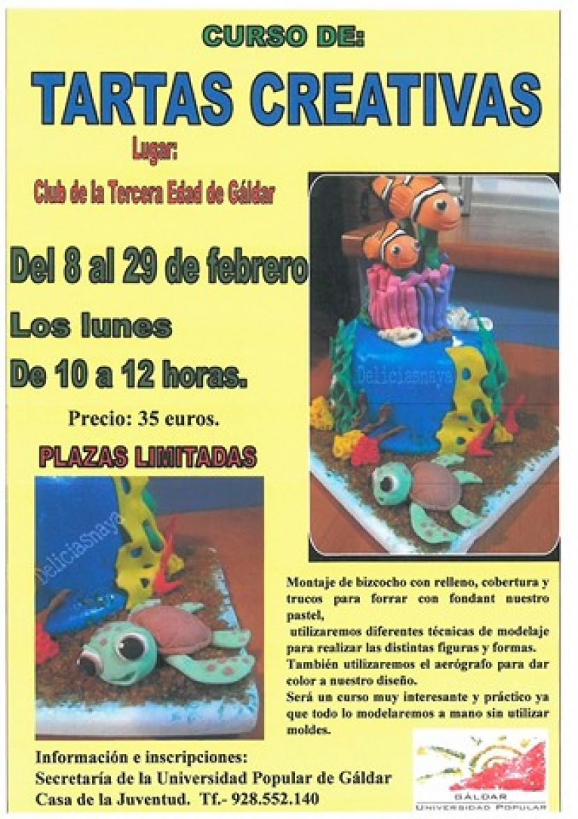 Curso de Tartas Creativas en la UP de G&aacute;ldar