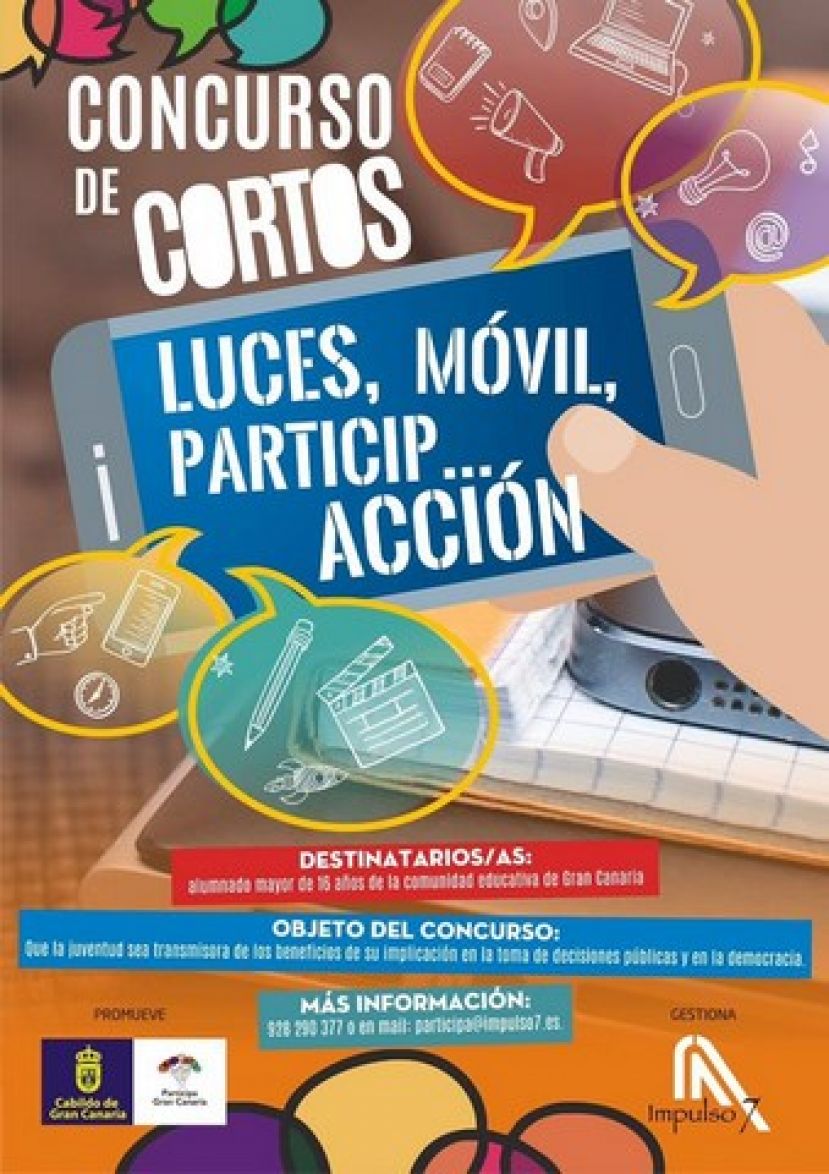 &lsquo;Luces, m&oacute;vil y participa-Acci&oacute;n&rsquo;, concurso de cortos del Cabildo para que la juventud se implique en las decisiones p&uacute;blicas