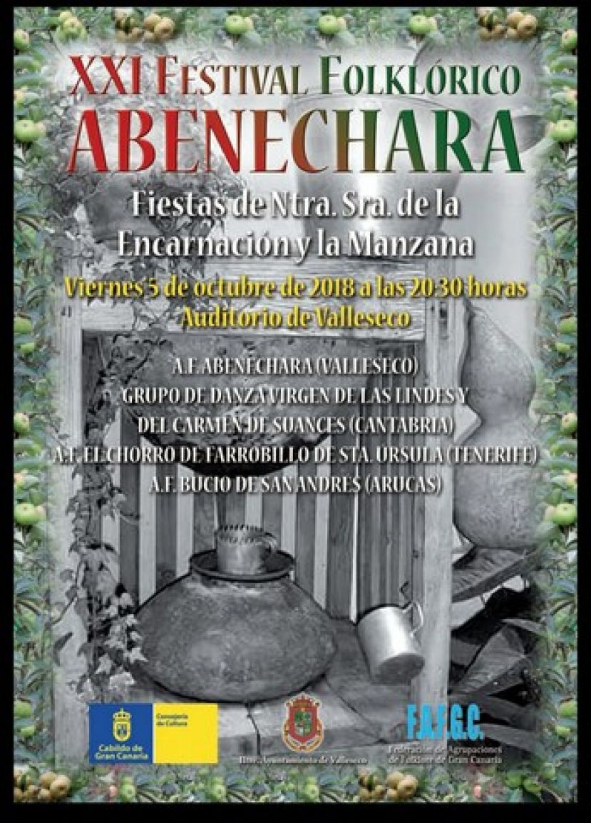 Valleseco celebra los 21 a&ntilde;os del Encuentro Folkl&oacute;rico Abenechara