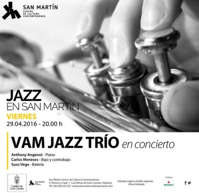 VAM Jazz Tr&iacute;o act&uacute;a este viernes en los conciertos de &lsquo;Jazz en San Mart&iacute;n&rsquo;