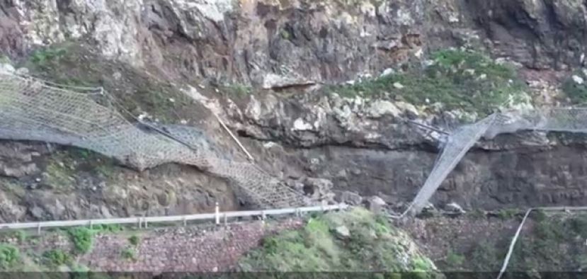 El Cabildo valora los daños en la carretera de La Aldea