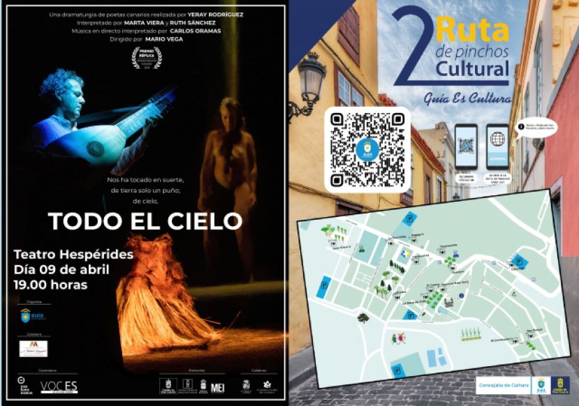 &lsquo;Ruta de Pinchos Cultural&rsquo; y el espect&aacute;culo &lsquo;Todo el cielo&rsquo; este fin de semana en Gu&iacute;a