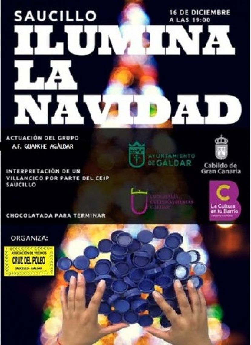 Gáldar: Saucillo inaugura la iluminación del árbol de Navidad y el portal de belén