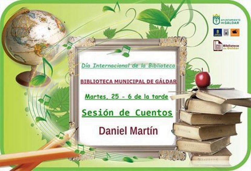Relatos del narrador oral Daniel Martín en el Día de la Biblioteca en Gáldar