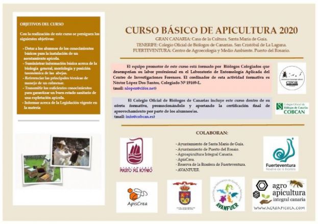 Curso B&aacute;sico de Apicultura en Santa Mar&iacute;a de Gu&iacute;a los d&iacute;as 14 y 15 de marzo