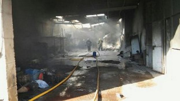 Sofocado un incendio en una nave agr&iacute;cola en Casa Pastores, en Santa Luc&iacute;a