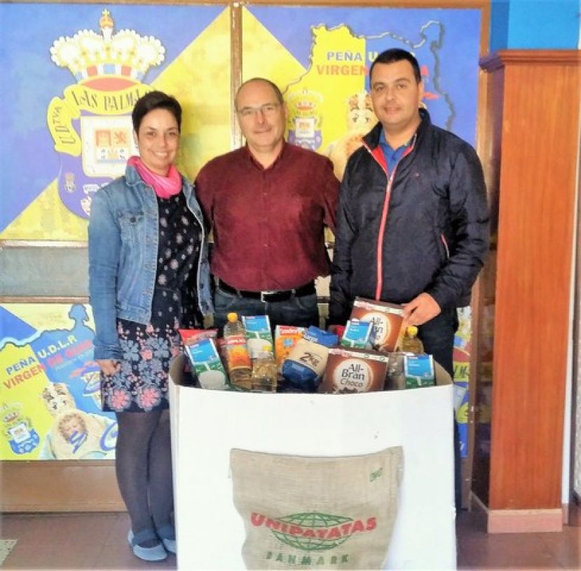 La Pe&ntilde;a UDLP Virgen de Gu&iacute;a hizo entrega hoy de m&aacute;s de 300 kilos de alimentos