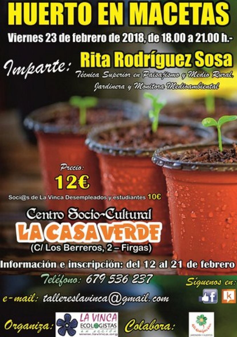 Firgas: Se prepara una nueva edici&oacute;n del Taller de Huerta en Macetas