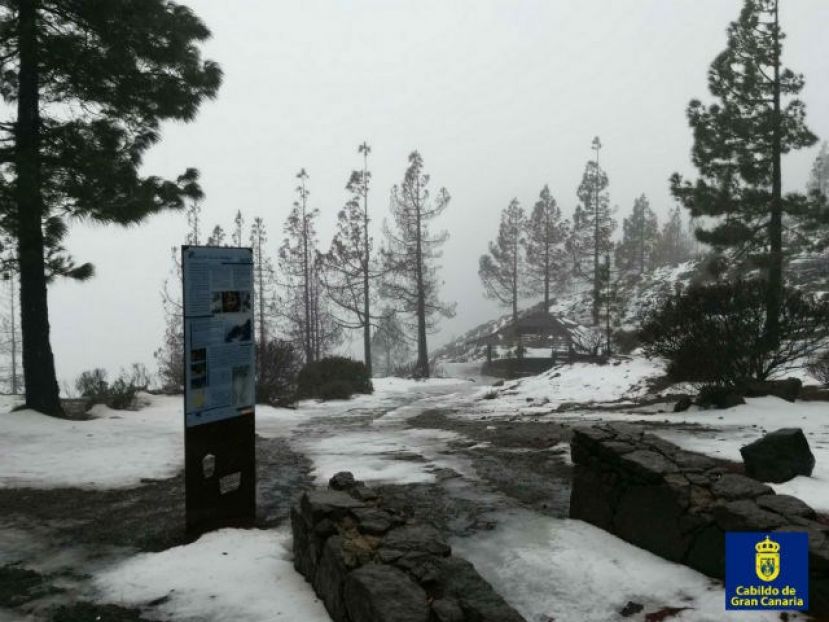 El Cabildo prepara cuatro escenarios para la nevada anunciada para ma&ntilde;ana con cota de 1.500 e incluso 1.300 metros y fuertes vientos
