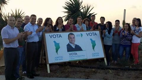 Juntos por Gu&iacute;a inici&oacute; la campa&ntilde;a electoral con la tradicional pegada de carteles