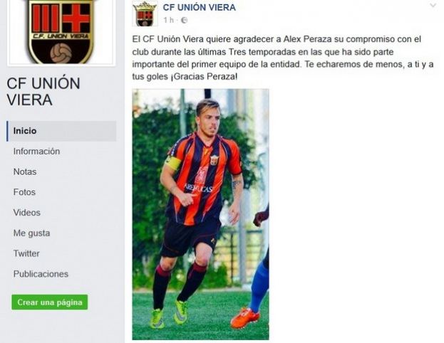 &Aacute;lex Peraza abandona el Uni&oacute;n Viera por problemas con &Aacute;ngel Luis Camacho