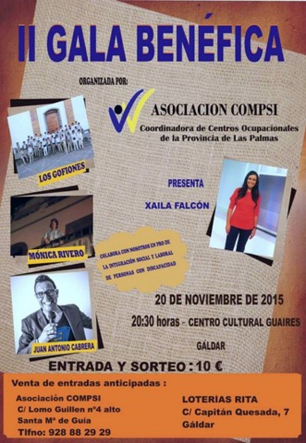 II Gala Ben&eacute;fica organizada por la Asociaci&oacute;n COMPSI con Los Gofiones