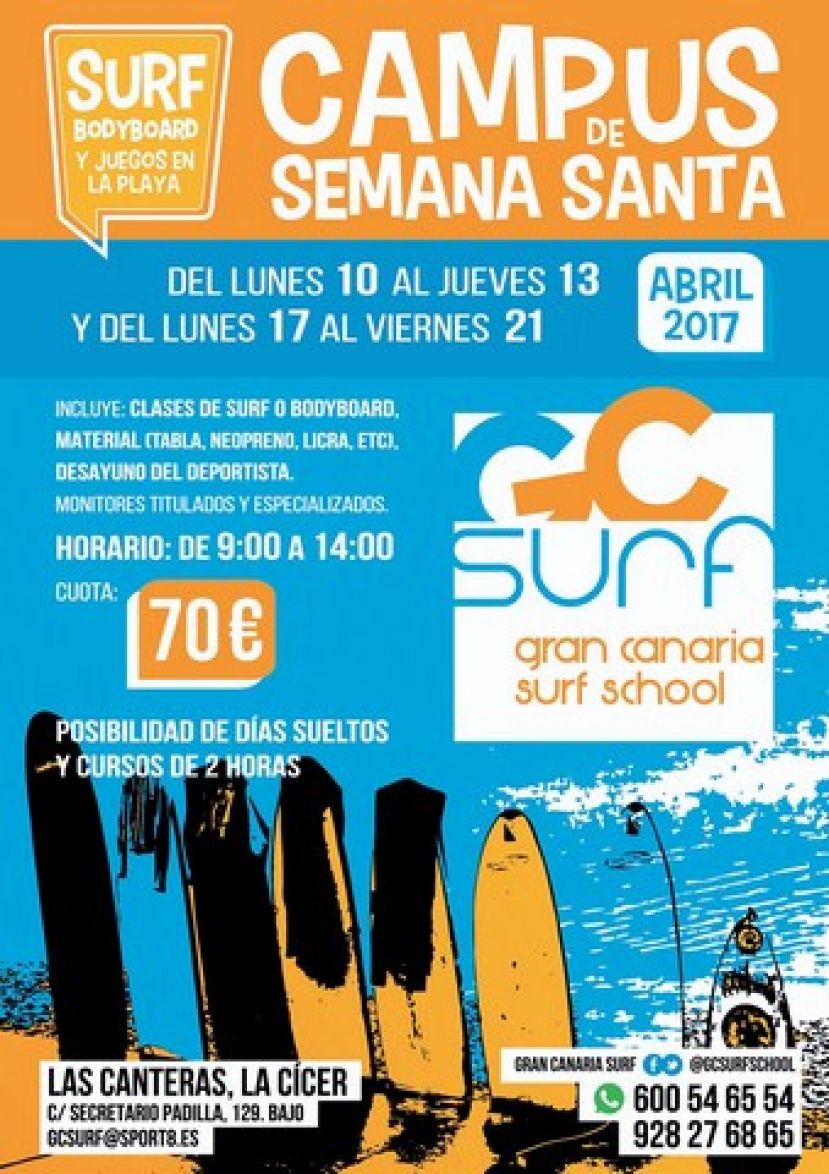 Gran Canaria Surf School les presenta el Campus de Surf de Semana Santa