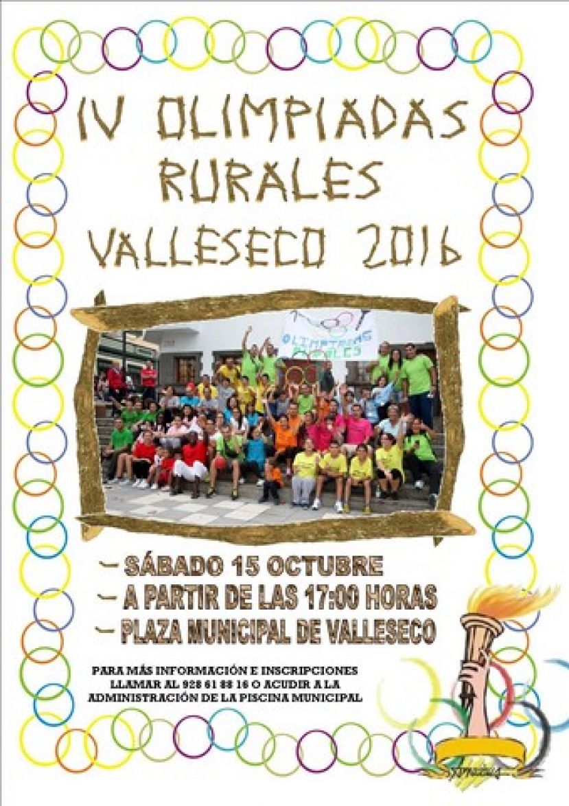 Inscripciones abiertas para las IV Olimpiadas Rurales de Valleseco