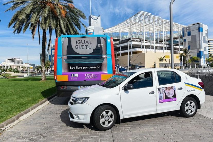 El Cabildo se al&iacute;a con el transporte p&uacute;blico para prevenir la violencia machista por toda Gran Canaria