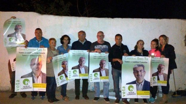 Guía: Nueva Canarias arranca la campaña electoral con la pega de carteles