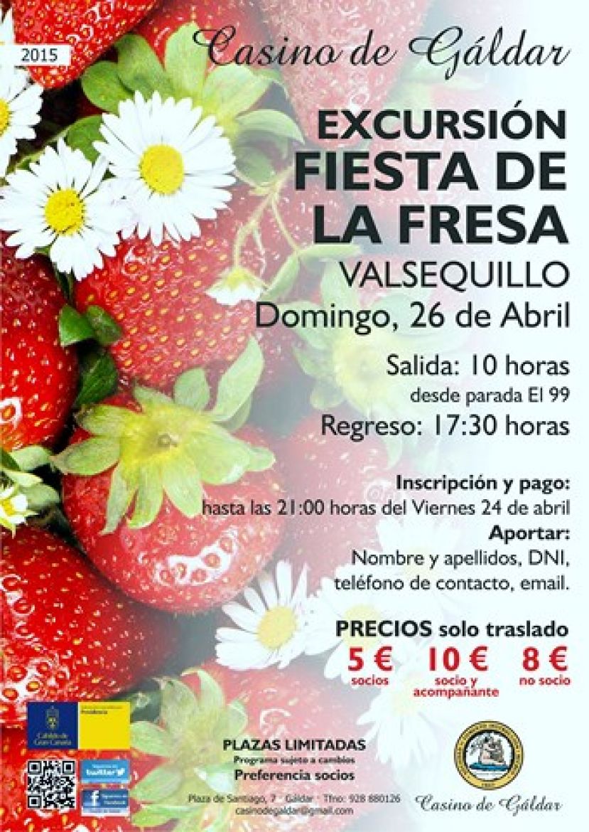 El Casino de Gáldar organiza una excursión a la Fiesta de la Fresa