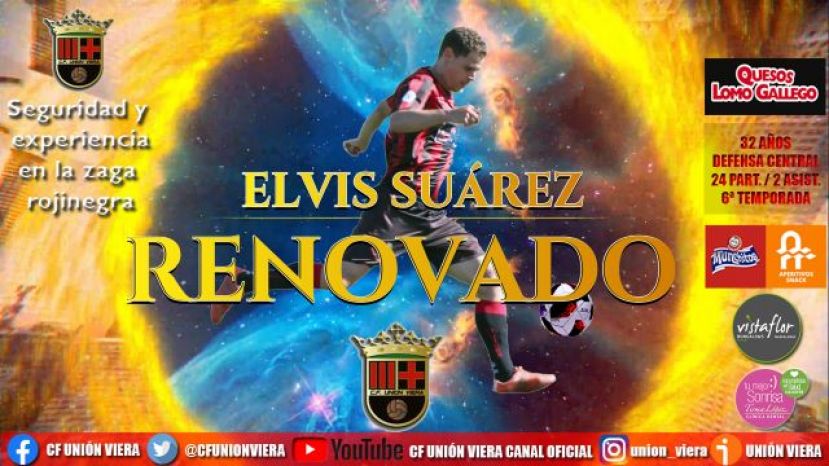 F&uacute;tbol: El Viera se asegura la experiencia y la seguridad en la zaga del central Elvis Su&aacute;rez