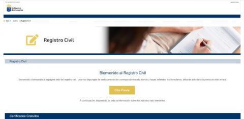 El Registro Civil inaugura web e implanta la cita previa por internet