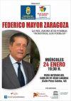 La charla de Federico Mayor Zaragoza queda aplazada por motivos de salud