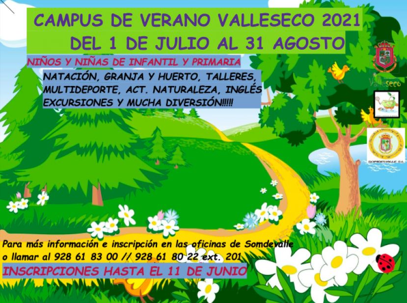 Inscripciones abiertas para el Campus de Verano de Valleseco 2021