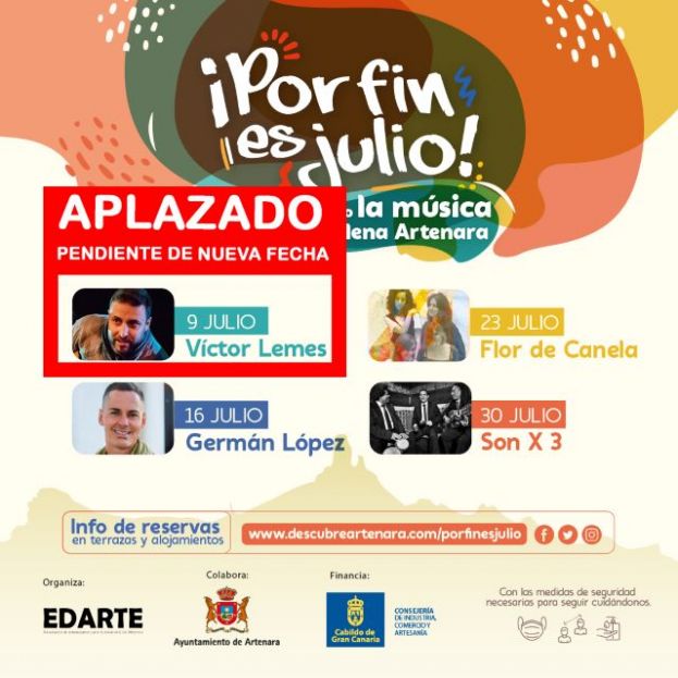 &Uacute;ltima hora: Aplazado el concierto en Artenara