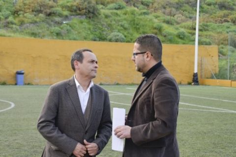 Arucas: Visita al campo de fútbol 7 de San Francisco Javier