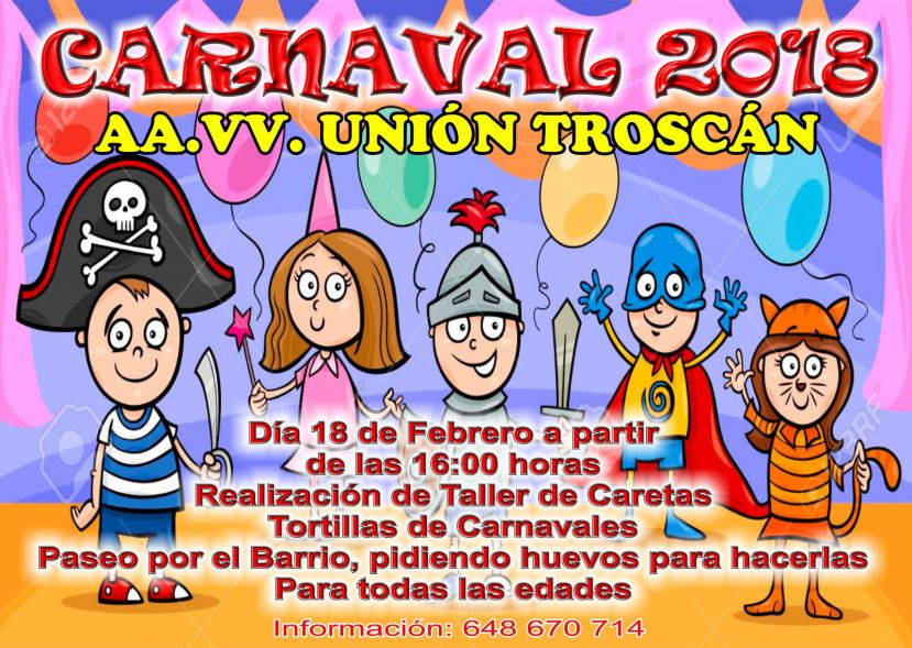 El colectivo vecinal Uni&oacute;n Trosc&aacute;n celebra el carnaval tradicional