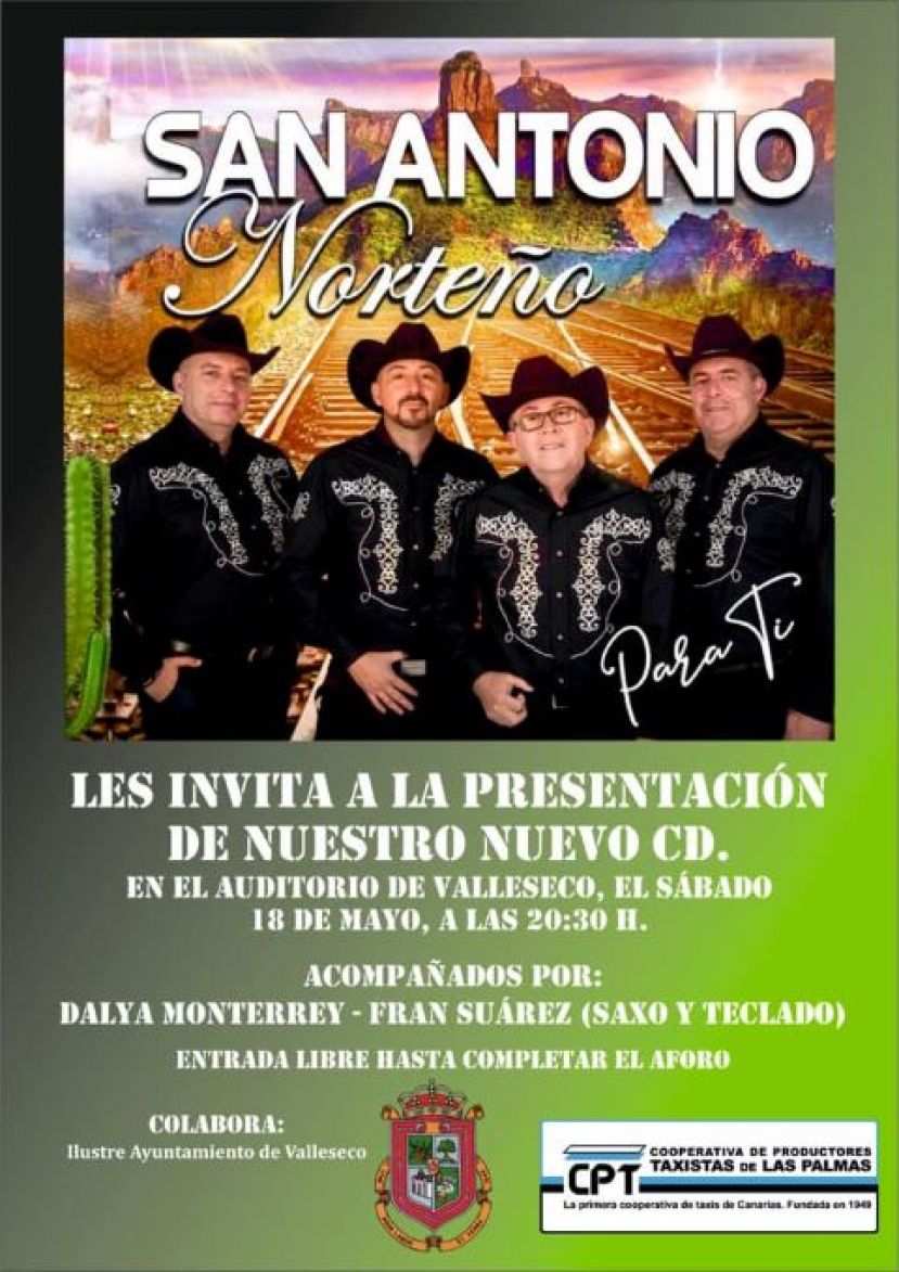 Valleseco acoge la presentaci&oacute;n del nuevo disco de San Antonio Norte&ntilde;o