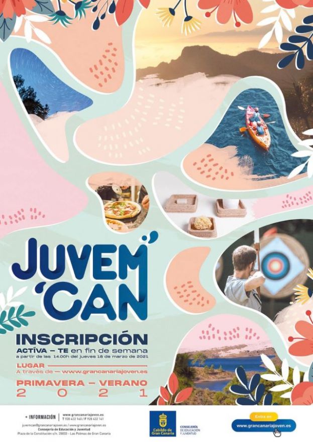 El Cabildo de Gran Canaria abre plazo de inscripción en Juvemcan Primavera 2021 con ACTÍVA-TE en fin de semana