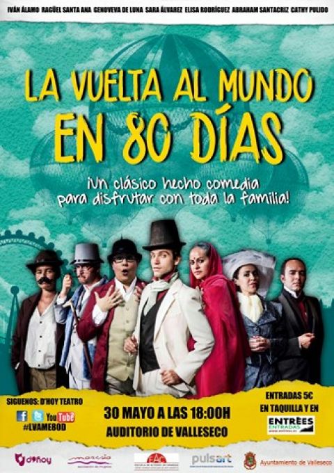 Valleseco: La obra &ldquo;La vuelta al mundo en 80 d&iacute;as&rdquo;  llega este s&aacute;bado al Auditorio