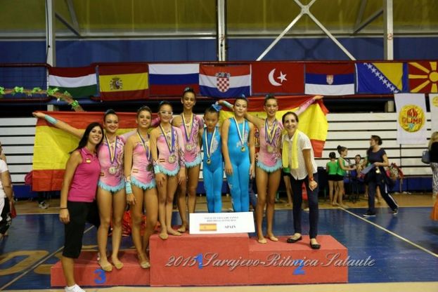 Santa Br&iacute;gida: Recibimiento a las gimnastas del Club de Gimnasia R&iacute;tmica