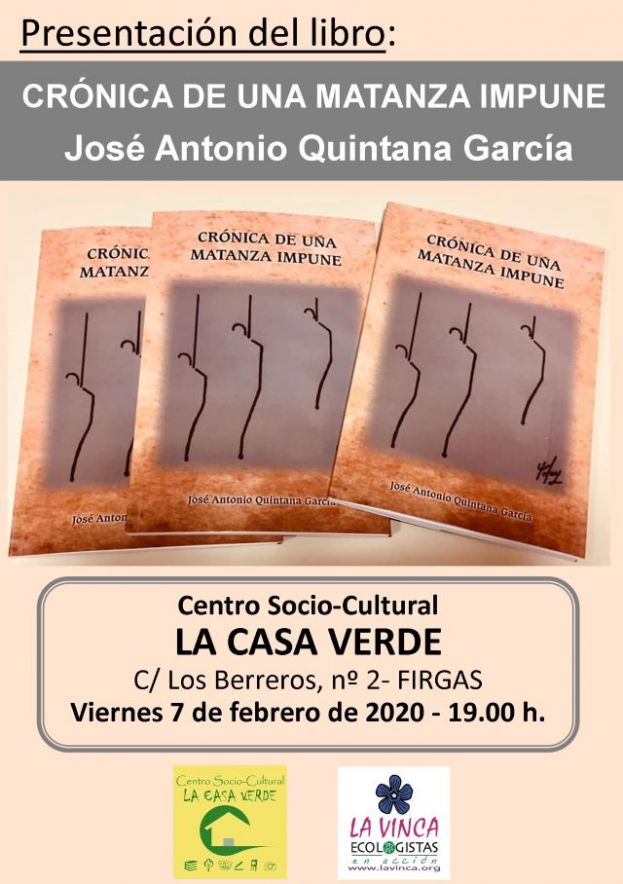 El 7 de febrero se presenta en Firgas el libro &ldquo;Cr&oacute;nica de una matanza impune&rdquo;