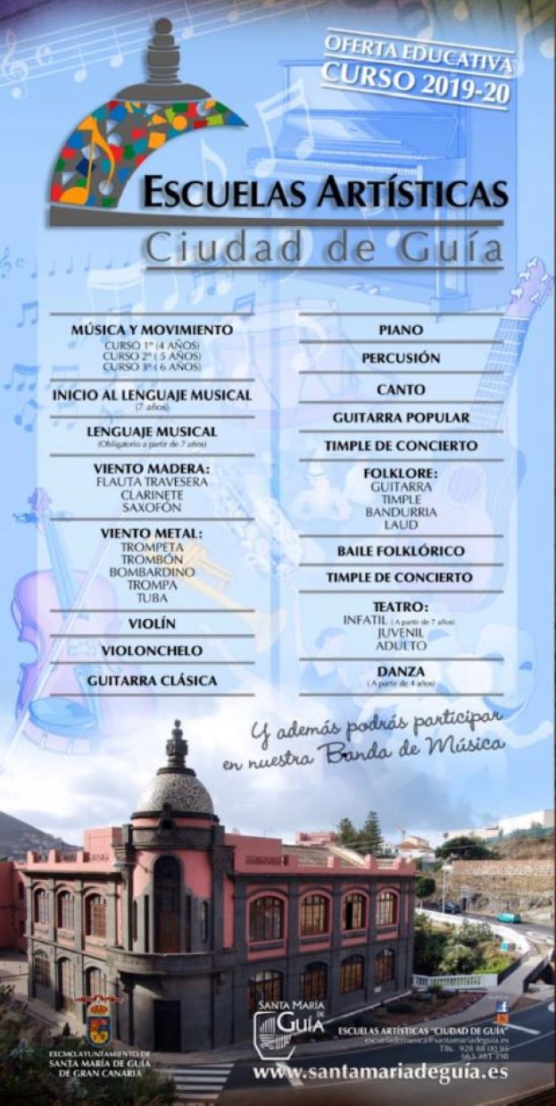 Las Escuelas Art&iacute;sticas Ciudad de Gu&iacute;a preparan el nuevo curso