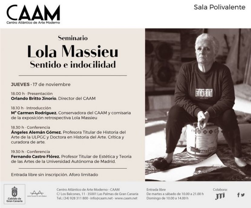 El CAAM organiza un seminario dedicado a la obra y la figura de Lola Massieu