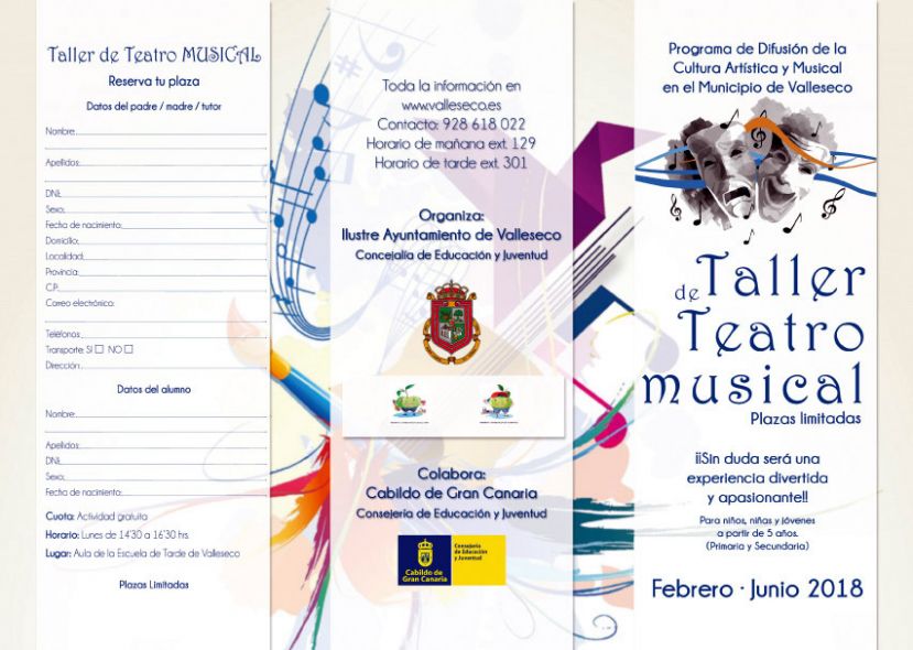 El Ayuntamiento de Valleseco impulsa un taller de Teatro Musical