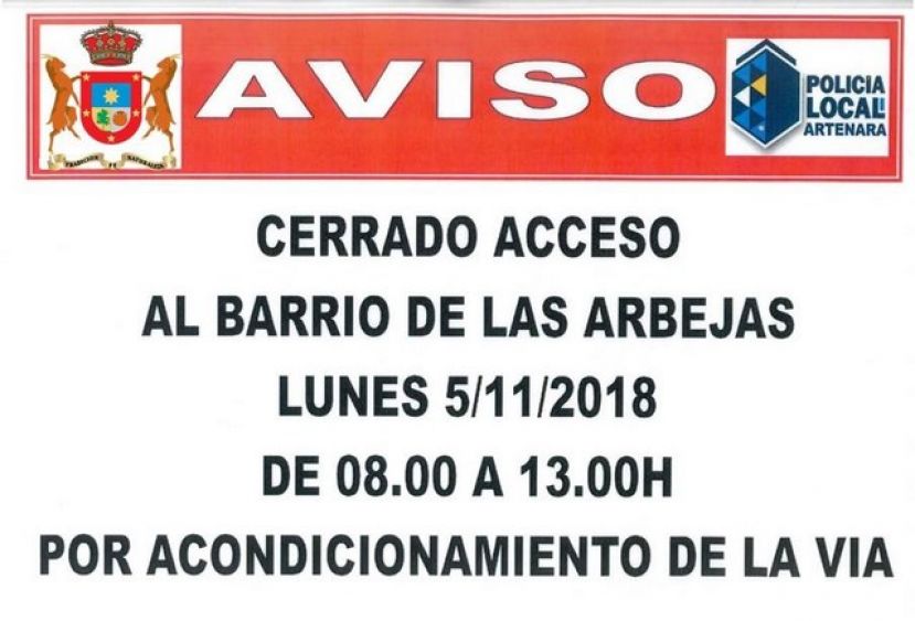 Artenara: Se cierra hoy de 08.00 a 13.00 horas el acceso al barrio de Las Arbejas