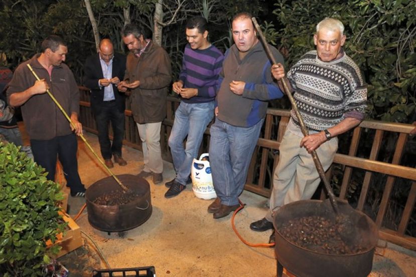 Valleseco: 150 Kilos de casta&ntilde;a en la Fiesta de Caser&oacute;n, Carpinteras y Troyanas