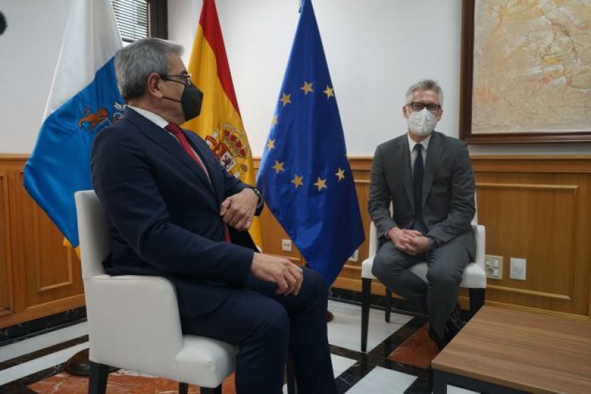 Román Rodríguez recibe al embajador de Austria en España
