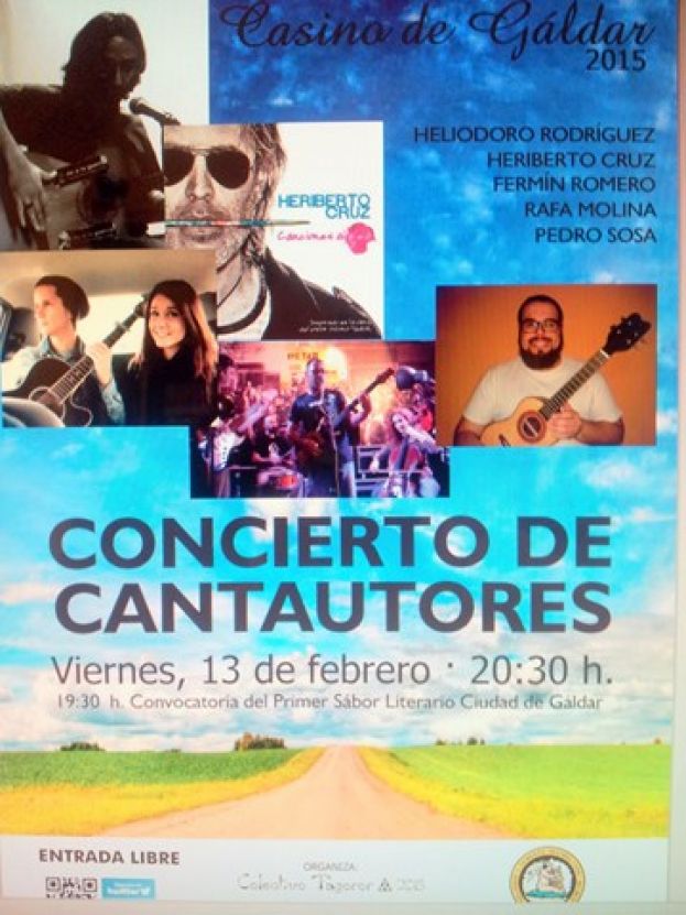 Gáldar: Mañana se celebrará un concierto de cantautores en el Casino