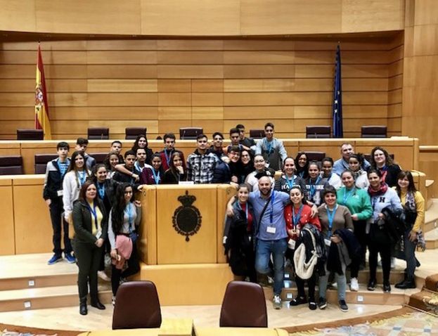 Un grupo de 30 personas j&oacute;venes de Gran Canaria visita el Congreso de las Diputados y el Senado para conocer sus funciones